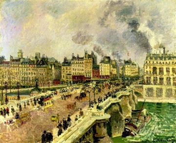 街並み Painting - ボンヌメールのポンヌフ難破船 1901年 カミーユ・ピサロ パリジャン